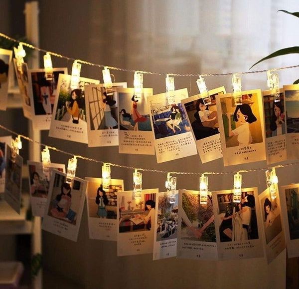 Clip LED String Lights for Photo Hanging