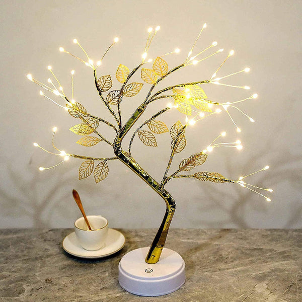 LED Tabletop Bonsai Leaf Tree Lamp